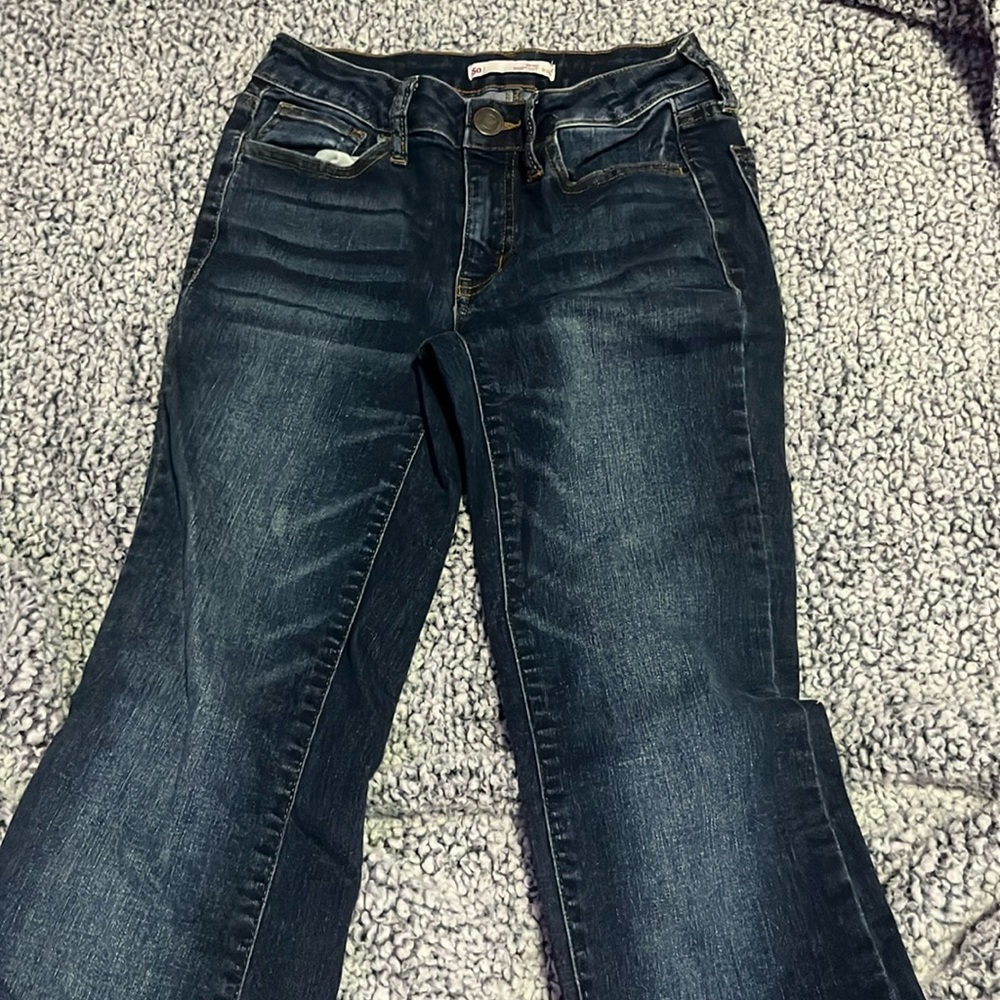 Low rise bootcut jeans